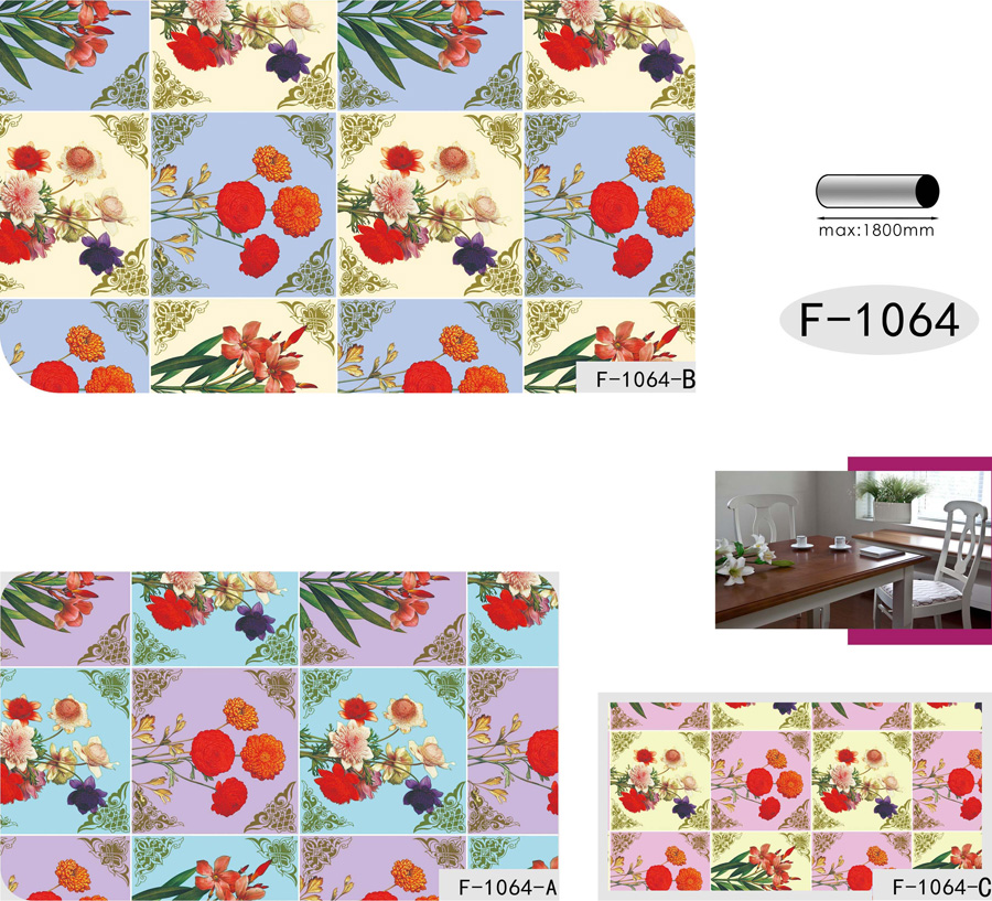 Table Cover - Printed Table Cover - Flowers Series Table Cover - F-1064