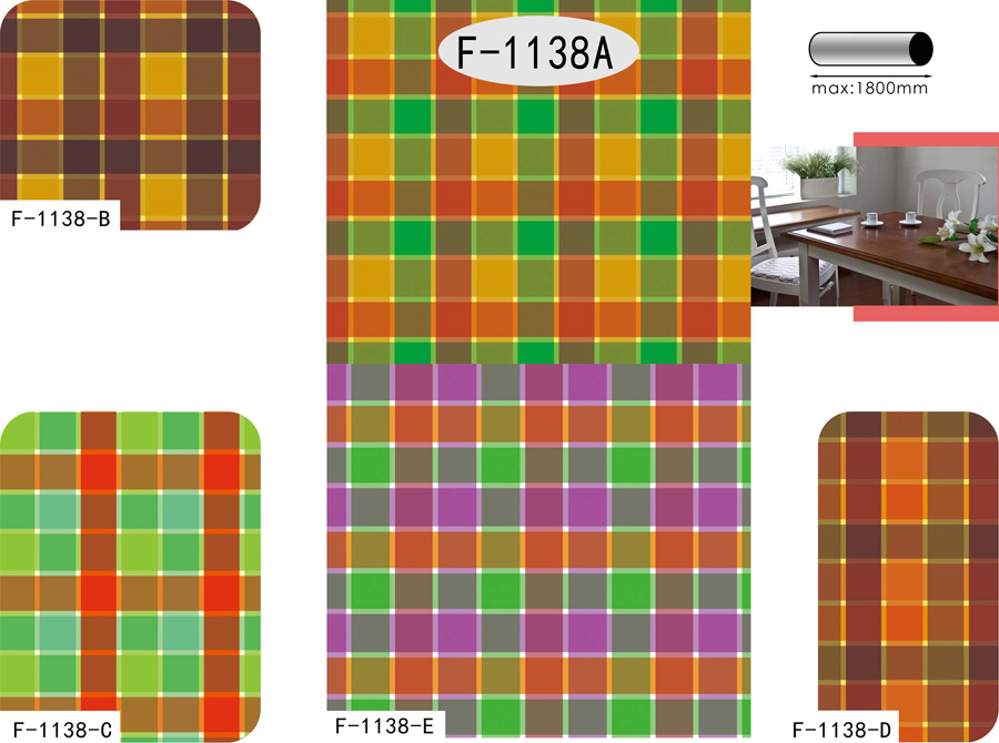 Table Cover - Printed Table Cover - Creative Designs (Plaid,Stripe,Dot) Table Cover - F-1138