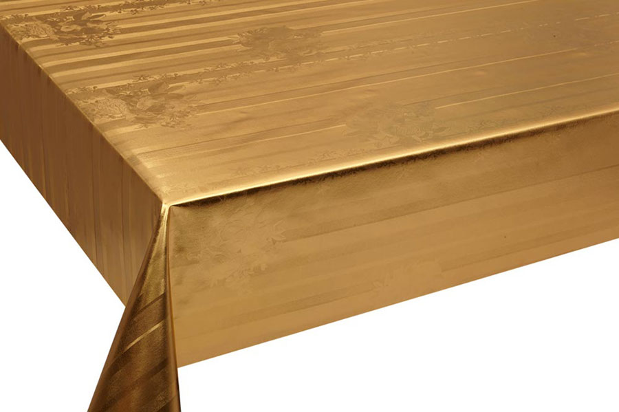 Table Cover - Gold Or Silver Table Cover - Emboss With Spunlace Backing Table Cover - F5011