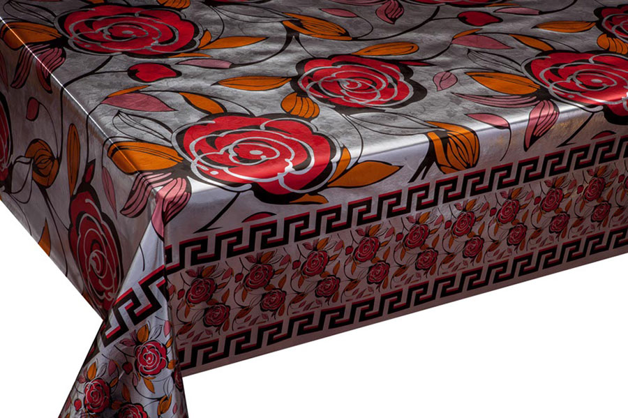 Table Cover - Gold Or Silver Table Cover - Double Face Printed Table Cover - F8016-1