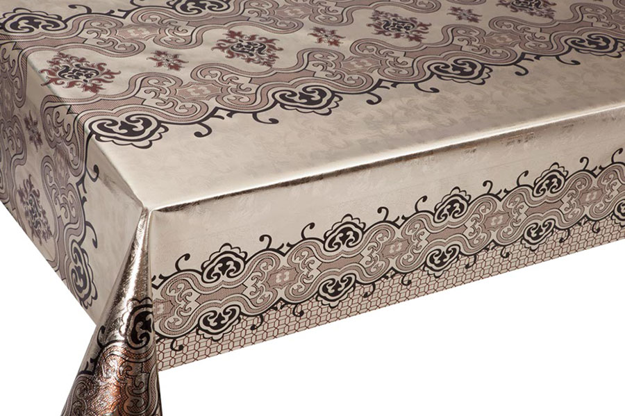 Table Cover - Gold Or Silver Table Cover - Double Face Printed Table Cover - F8023-2